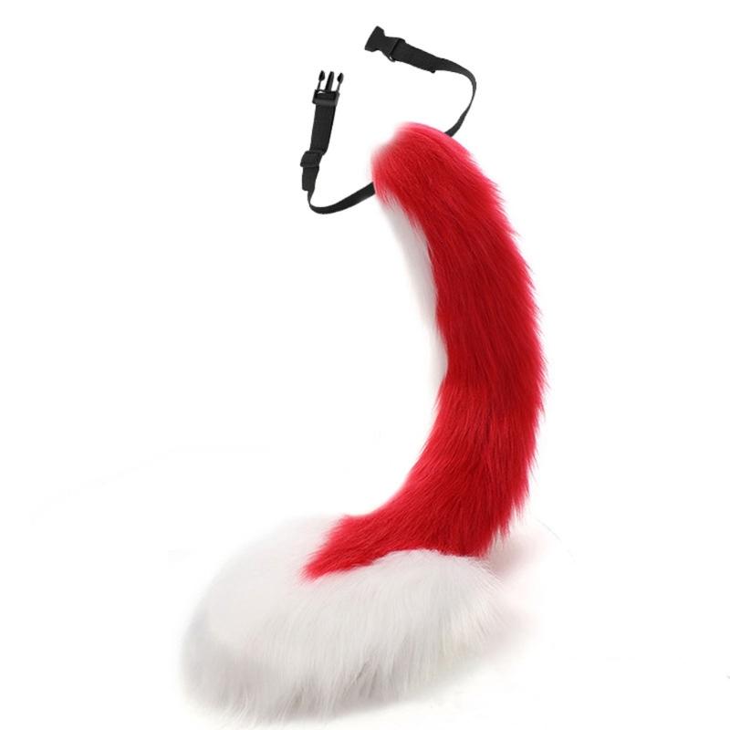 Simulation Faux Animal Tail Furry Plush Anime Cosplay Costume Accessory for Animal Tail Costume Christmas Party