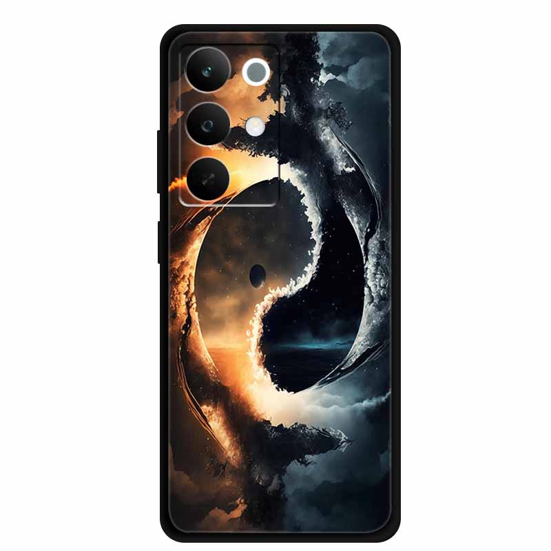 

Чохол для телефону Realme C85 5G 2025 Квіти Чорний Силіконовий М яка Задня Кришка Чохол Для Realme C85 Pro Чохол 6.8 C 85 Pro Coque Funda Realme C85 5G