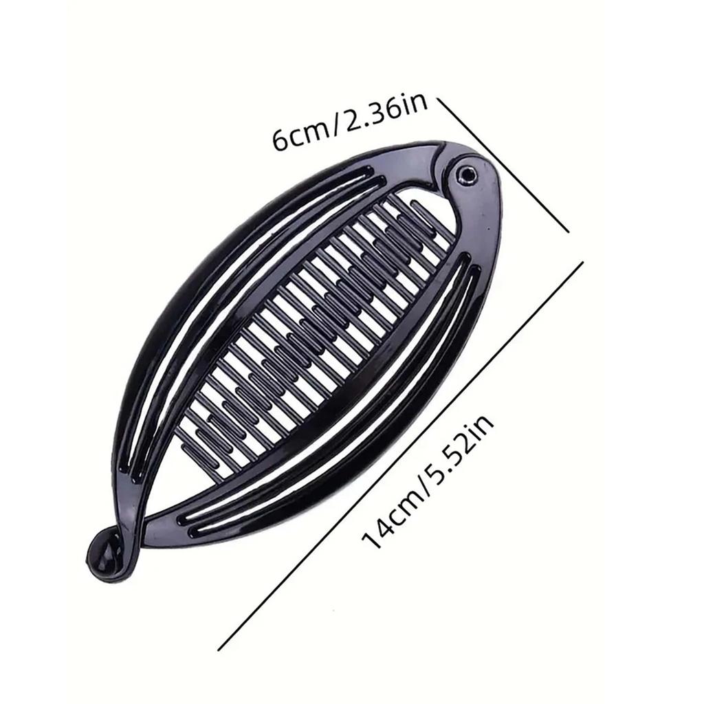 3/4-teiliges Set aus modischen und vielseitigen glänzenden Bananen-Haarklammern mit Leopardenmuster und fischförmigen Haarspangen, für Pferdeschwanz und lockiges Haar