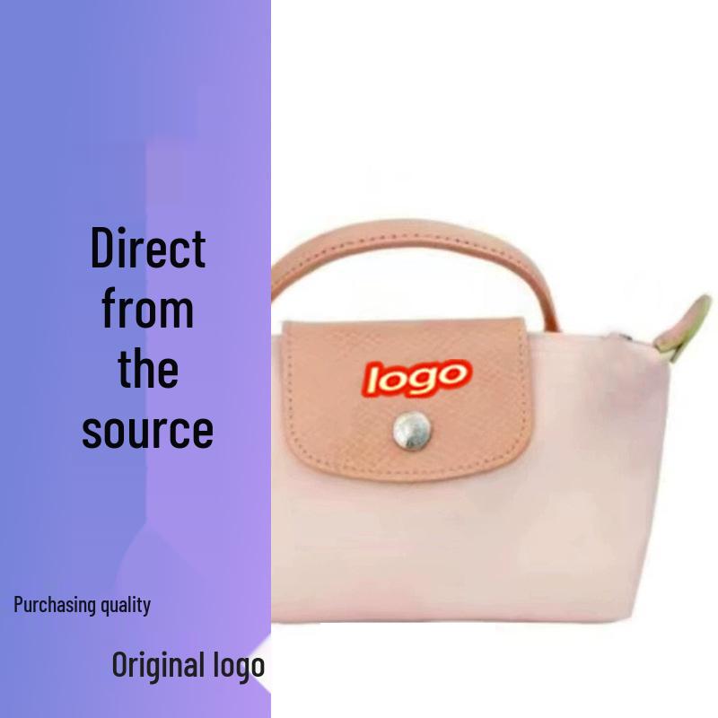 Dragon Inlaid Nylon Dumpling Shoulder Bag with Mobile Pocket