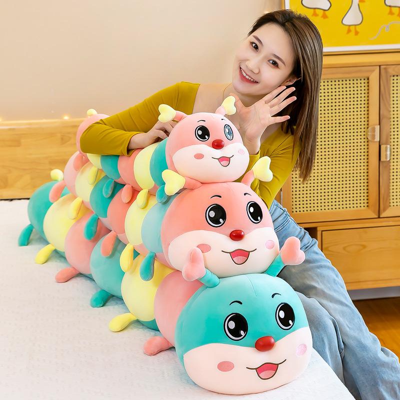 Creative Soft Caterpillar Plush Toys for Girls with Long Strips and Legs Pillows Birthday Gift for Women