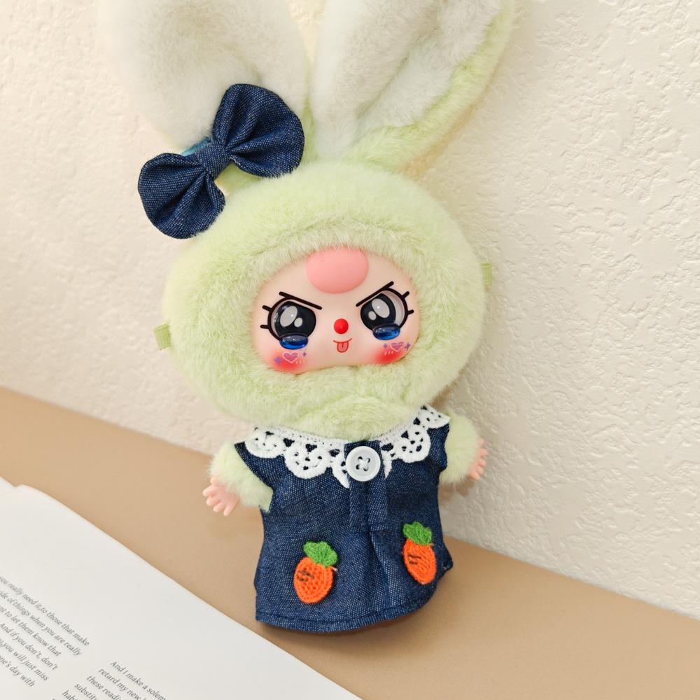Macaron Little Rabbit Doll Clothes: Cute Pendant, Outfit for 3-Year-Old, Blind Box Edition
