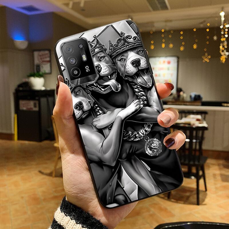 Skeleton Schädel Frau Kuss Tattoo Telefon Fall für OPPO A54 A74 A94 A53S A9 A5 A15 A16 A91 A96 A76 Reno8 8Pro Reno2 Z Abdeckung Coque