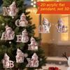 2025 Alphabet Snowman Advent Calendar 26 Days Christmas Countdown Calendar with A To Z Letters 2D Acrylic Pink Pendants Set for Winter Tree Decor
