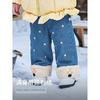 David Bella Children's Wide-Leg Pants 2026 New Girls' A-Class Denim Long Pants Baby Winter Pants Lyocell