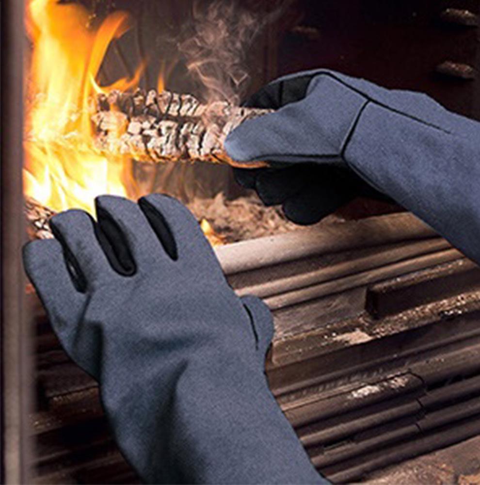 Rindleder Schweißen & BBQ Hitzebeständige Handschuhe - Verbrühschutz und Hochtemperaturschutz