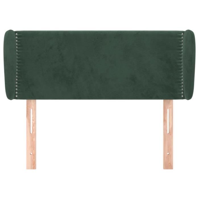 VidaXL Tête de lit avec oreilles Vert foncé 83x23x78-88 cm Velours3117037