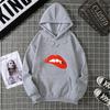 Autumn Lips Slip Printed Loose-Fit Long Sleeve Women's Casual Slimming Harajuku Style Trendy Base Layer Top
