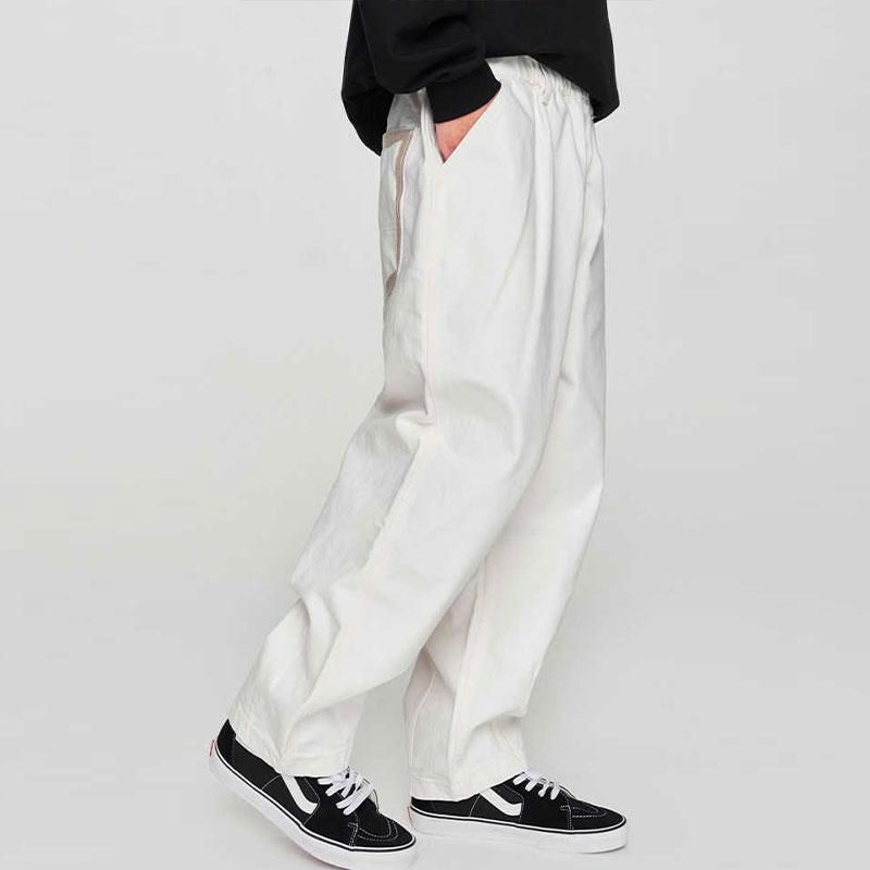 Lee X Have A Good Time Collaboration Solid Color Elastic Waist Loose Balloon Casual Pants Unisex pants Off-White LUB007917204607-A00005
