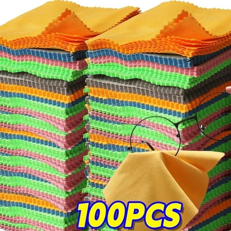 Wholesale 100pc Microfiber Cleaning Cloth Soft Chamois Eyeglasses Lens Glasses Cleaner Cloths Phone Camera Screen Cleaning Wipes