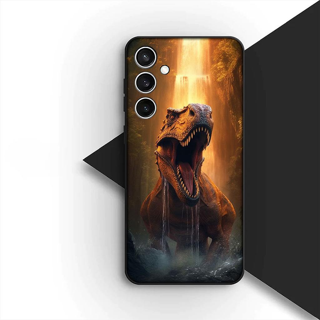 Protective Cover for Samsung Galaxy S24 S25 S23 FE Ultra Plus S7 Edge S25+ S23+ A56 5G Casing Phone Case Anime DinosaurS