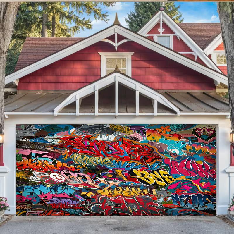 2D Colorful Graffiti Wall Photography Background Cloth