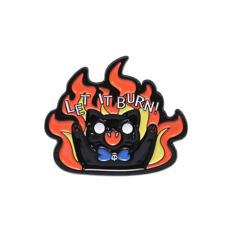 

1PC Happy Crying Thumbs-Up Cat Enamel Pin, Cute Animal Badges One-size