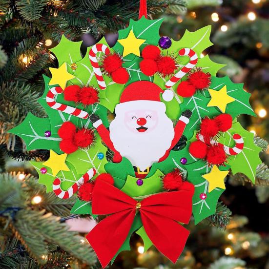 Kit Artizanal de Crăciun din Feutru DIY Agățătoare de Perete Brad de Crăciun Om de Zăpadă Coroniță Decorațiune Pinguin Mărturii de Crăciun pentru Copii Mici