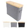 Toilet Paper Storage Basket with Lid Handle Foldable Standing Easy Assembly Toilet Paper Container B