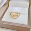 Real Gold Rose Full Diamond Ring Opening Adjustable Simple Jewelry Japanese Ring Couple Ring
