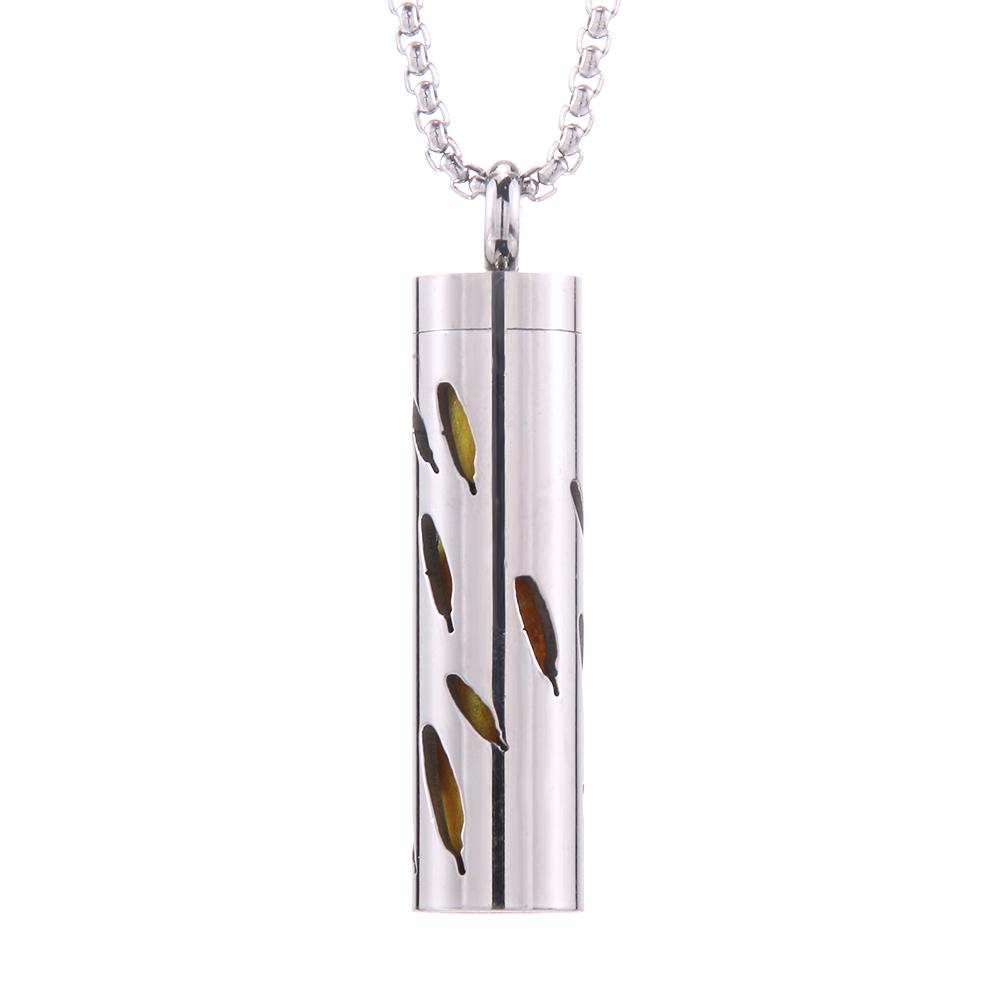 New Aromatherapy Jewelry Necklaces Essential Oil Diffuser Necklace Stainless Steel Open Locket Aroma Scent Perfume Necklace
