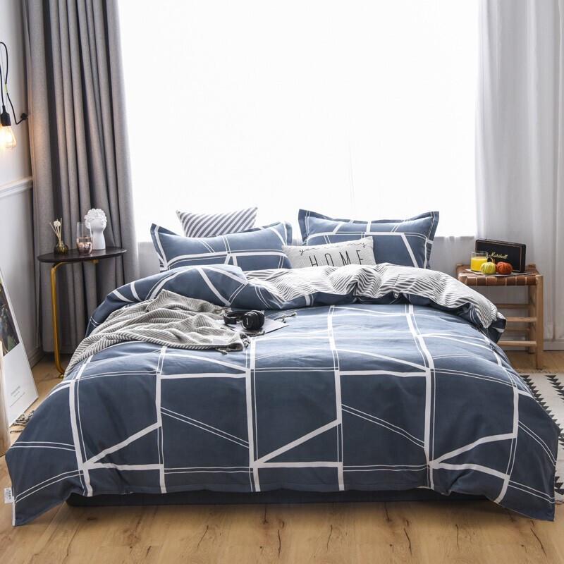 

PLOVER Geometric Square 4-Piece Bedding Set