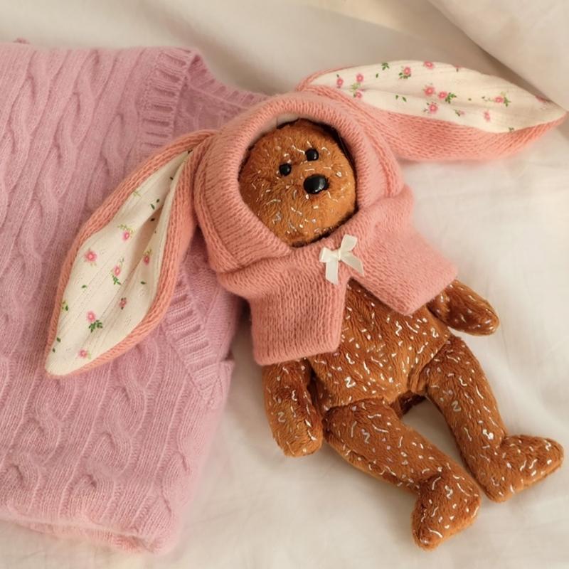 Cute Knit Rabbit Ears Shape Hat for Cat Christmas Party Pet Dogs Keep Warm Headwear Winter Halloween Cosplay Accessories