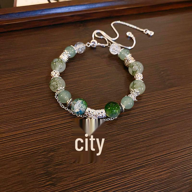 Elegant Pearl & Jade Double-Loop Bracelet: Chic & Stylish Jewelry for Women
