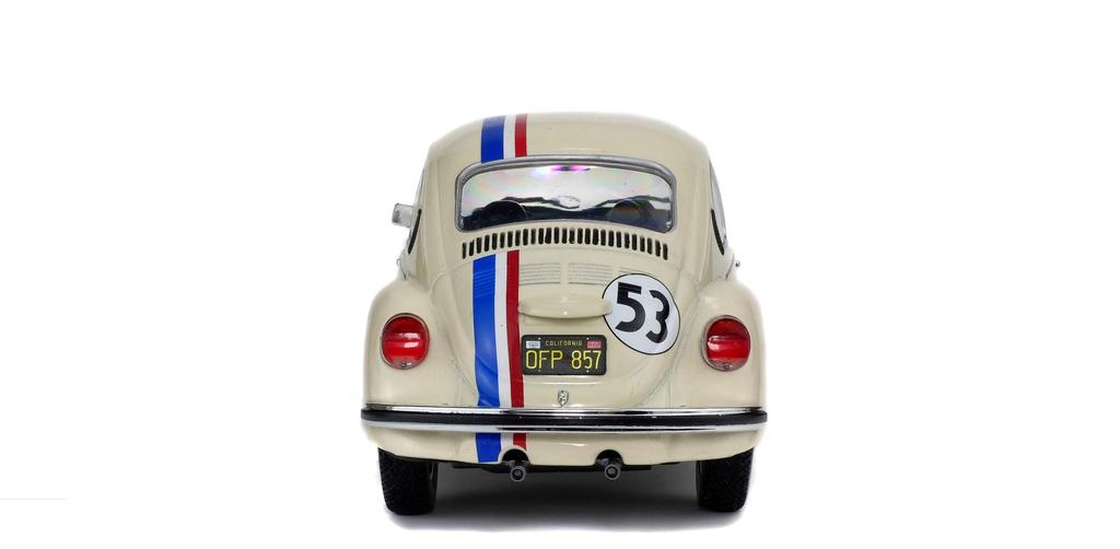 SOLID O Beetle Volkswagen Diecast Car S1800505 Beetle Harvey White 1/18