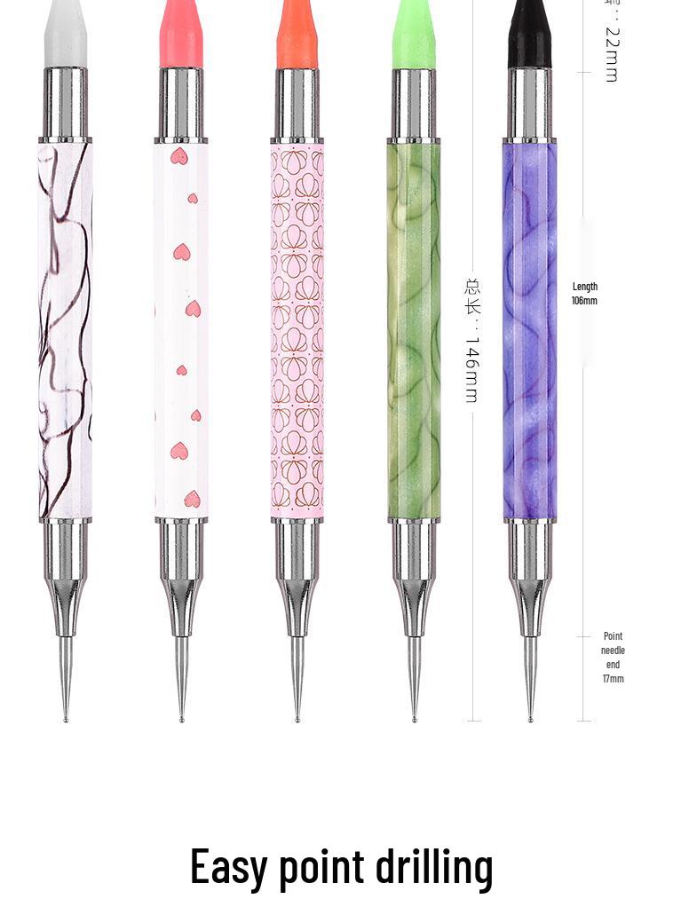 Dual-Ended Rhinestone Wax Pencil for Nail Art