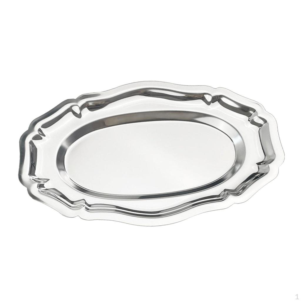 Dessert Plate Appetizer Plates Food Serving Tray Oval Dish for Home Kitchen Cafe