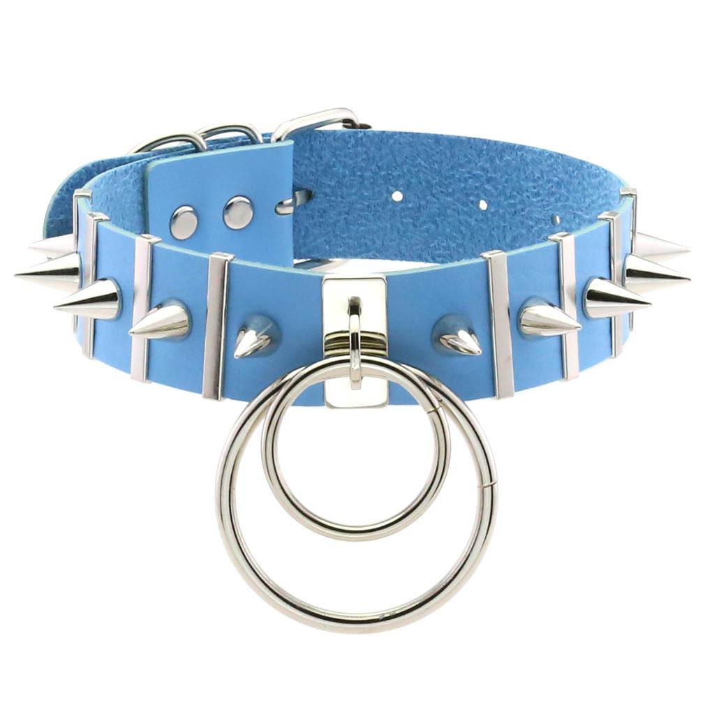 Big Spikes Choker Leather Collar  Metal Punk  Necklace  For Women Men Emo  Chocker Goth Jewelry Harajuku Accessories