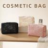 Lace Mesh Women's Makeup Bag Large Capacity Cosmetic and Jewelry Organizer Bag Zipper Square Portable Toiletry Bag