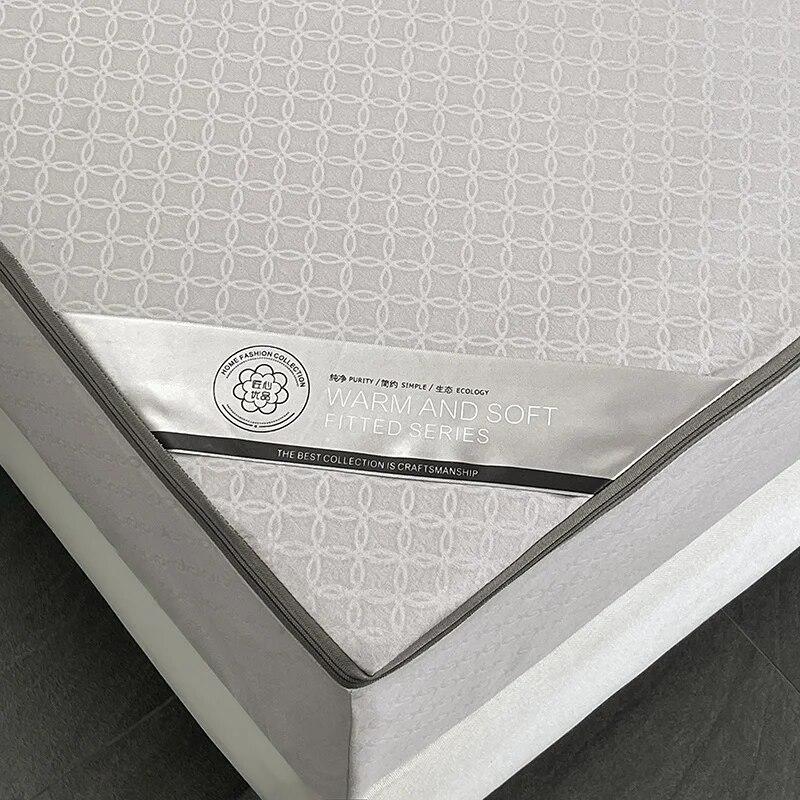 Six Sides Waterproof Zippered Mattress Cover Fully Enclosed Dust-prood Bed Fitted Sheet Mattress Protector