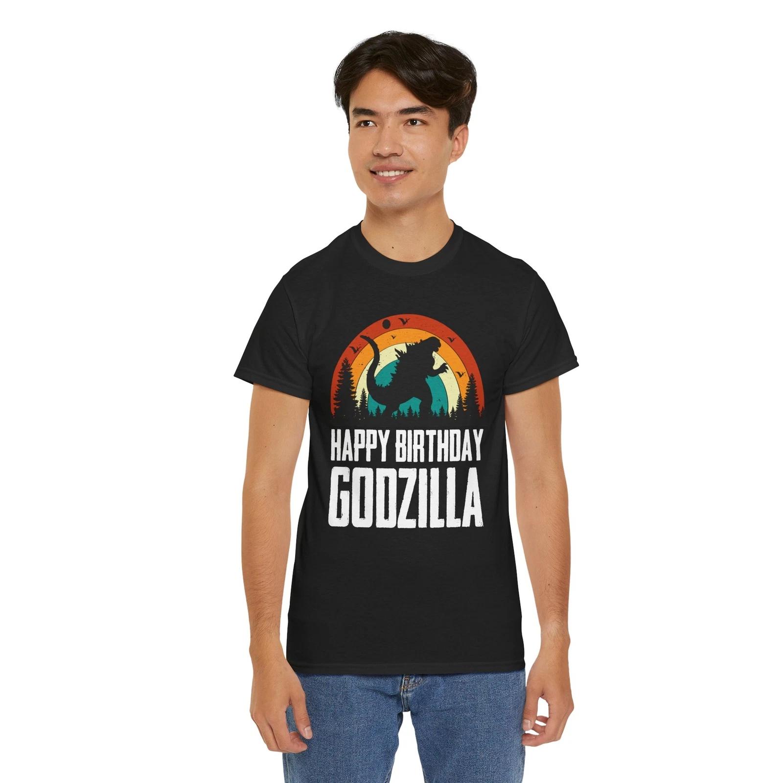 Cartoon Godzilla T-Shirt | Funny Kaiju Tee | Cool Japanese Monster Shirt 2XL