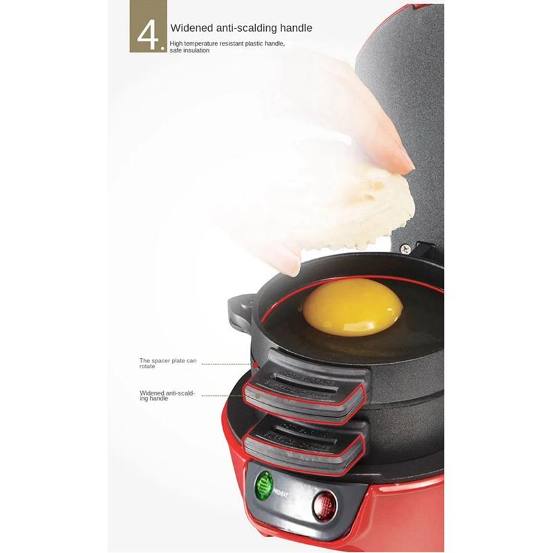 Burger Press Hamburger Patty Maker Non-Stick Multifunction Hamburger Omelette Steak Breakfast Sandwich Machine EU Plug Durable
