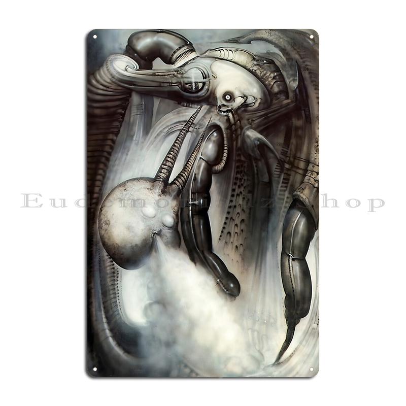 Hr Giger Li Painting Metal Plaque Party Printing Club Custom Create Tin Sign Poster