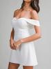 European American Women's Fashion One-Shoulder Backless A-line Mini Dress