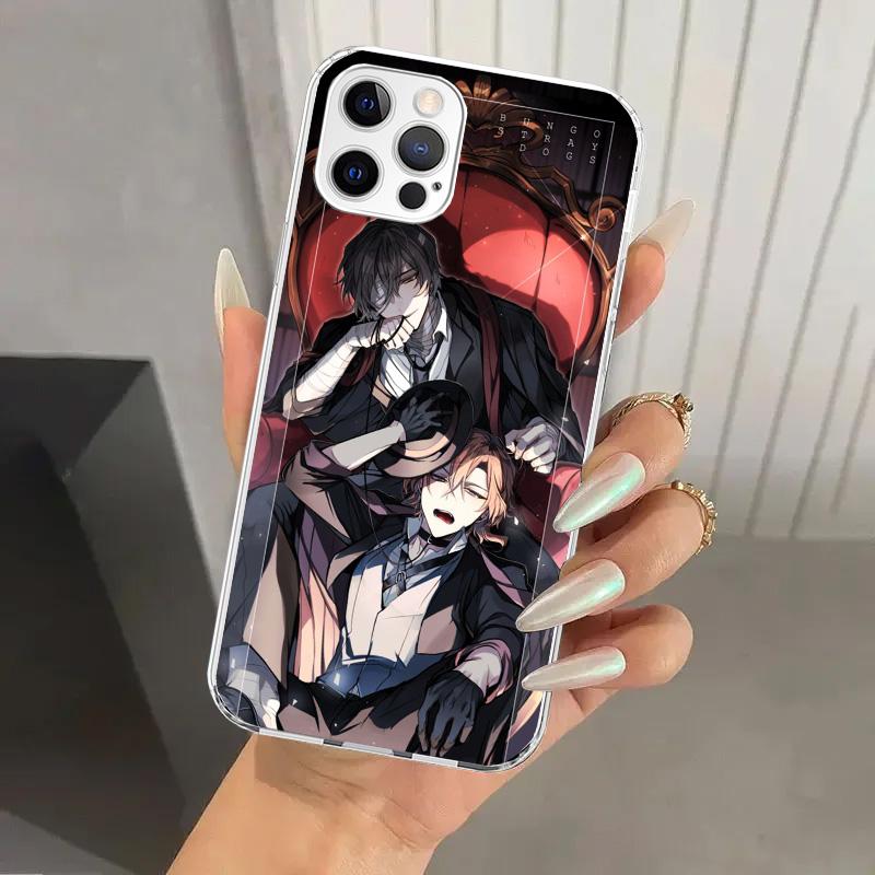 

Чехол для телефона Bungo Stray Dogs Double Black для Iphone 16 15 14 13 12 Mini 11 Pro Max 16E X XS XR 7 Plus 8 SE 2020 Мягкий чехол с принтом iPhone 16