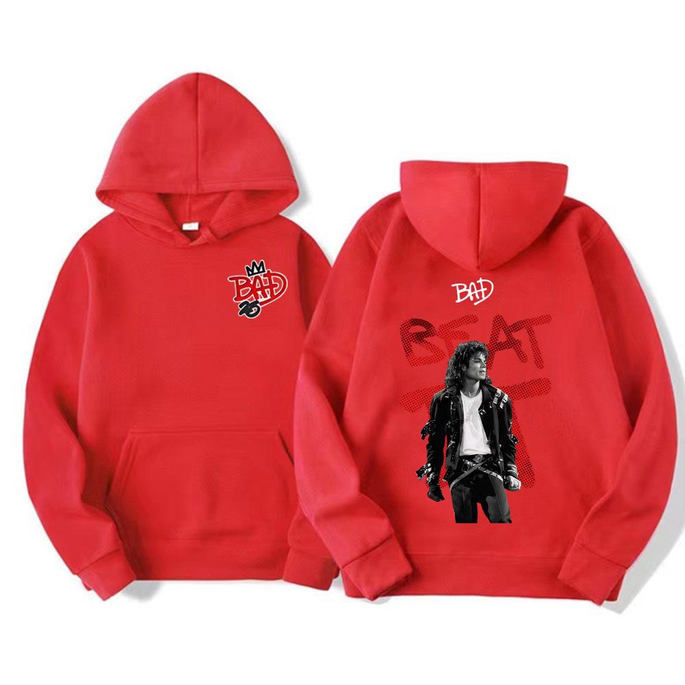 The King of Pop Michael Jackson Bad Era Tour Hoodies Men Women Sweatshirt High Quality Long Sleeve Hooded