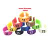 1Pack/100Pcs Digital Plastic Birds Clip Foot Rings Inner Diameter 10mm Parrot Pigeon Identification Leg Rings No.1~100 10 Colors