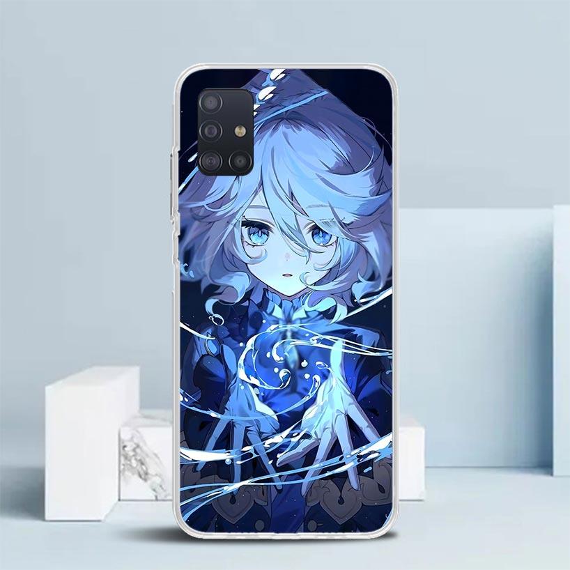 Cute Furina Genshin Impact Soft Cover for Samsung Galaxy A12 A22 A32 A52 A72 A02S Phone Case Note 20 Ultra 10 S10 Plus A51 A71 A
