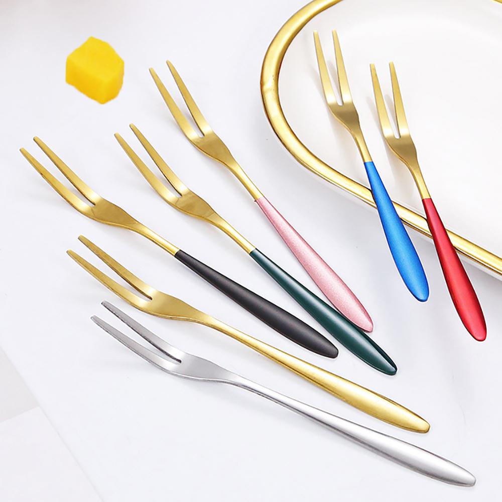 Edelstahl für Dessert, Salat für Restaurant Mini Essgeschirr Obstgabeln Besteck Gabel