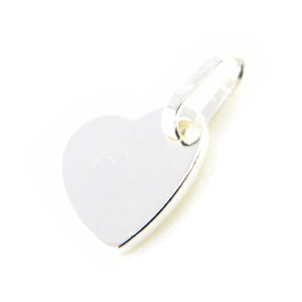 Les Trésors De Lily [B9894] - Silver 'Mini Heart' Pendant To Engrave