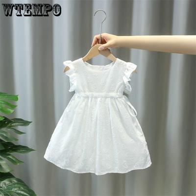 Girls' Dress Summer Dress Children's White Vest Princess Dress