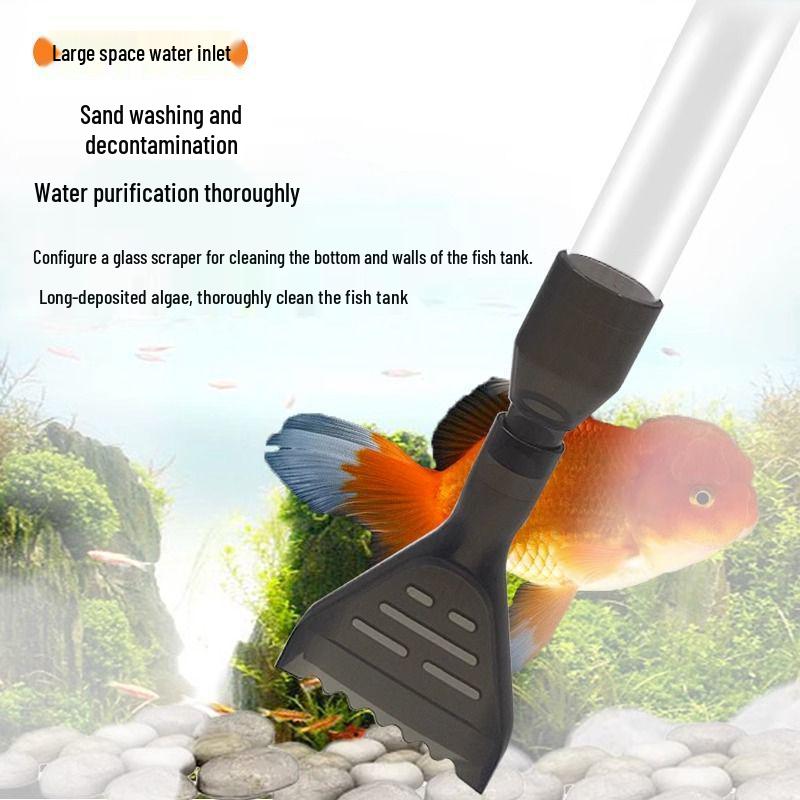 Manual Fish Tank Gravel Cleaner & Siphon Tube: Water Changer, Poop Sucker, Sand Washer, Silt Remover.