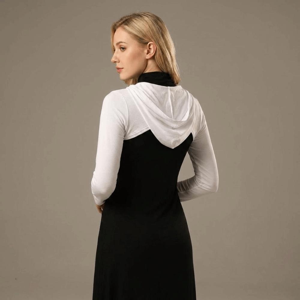 Polyester Hooded Capelet Long Arm Hijab Versatile Multi-Functional Cape Daily Wear