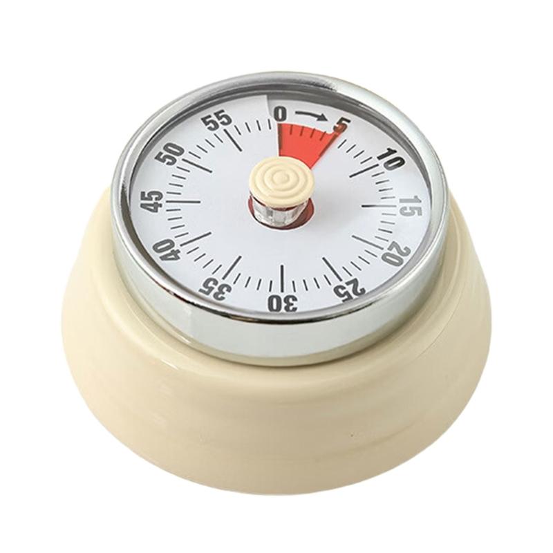 No Battery Mechanical Kitchen Timer Stainless Steel Visual Countdown Time Management For Cooking Baking Easy Operation