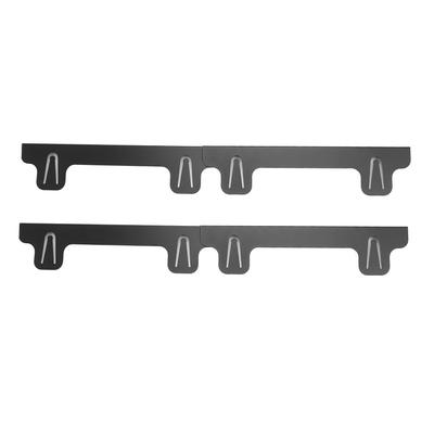 Lot de 2 Cache-fissures pour cuisinière en acier inoxydable, Bouchon de remplissage pour l'espace entre la cuisinière et le four, Protection pour l'espace latéral du plan de travail de cuisine, Noir