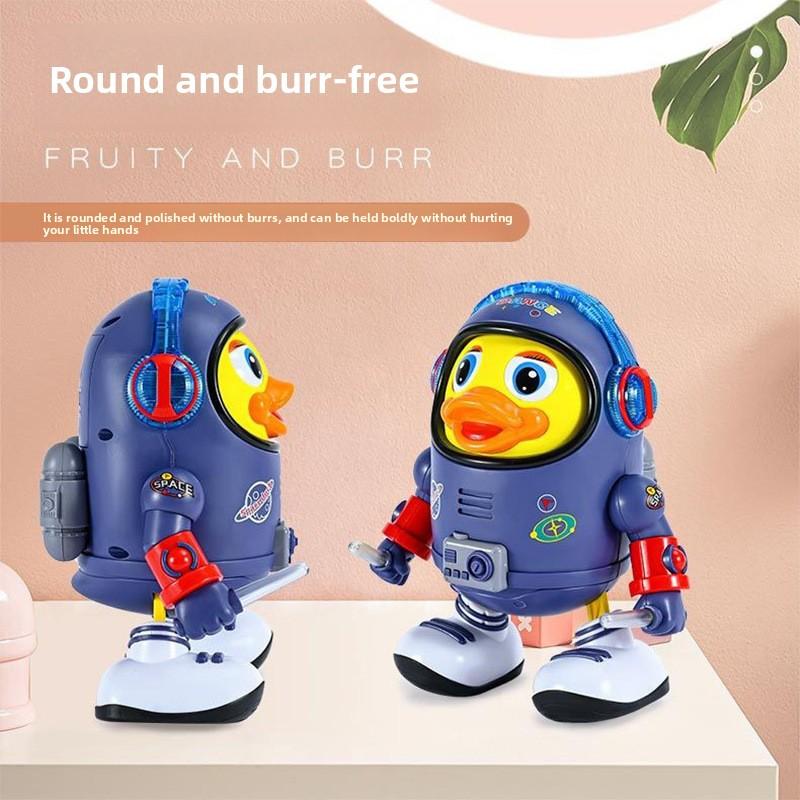 Electric Dancing Space Duck Toy with Music and Lights for Kids