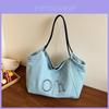 Style Large Capacity Denim Bag For Casual Daily With Embroidery And Magnetic Closure
