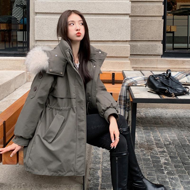 Autumn and Winter Plus Velvet Jacket Women's Loose Cotton Jacket Short Hooded Style Overcomes Casual Cotton Jacket