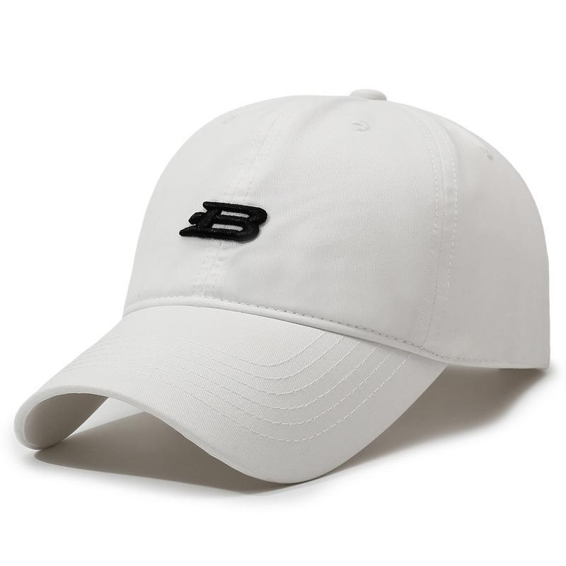 Unisex Baseballkappe mit B-Buchstaben-Stickerei Frühling Herbst Outdoor Verstellbar Lässige Kappe Sonnenschutz Sportkappe
