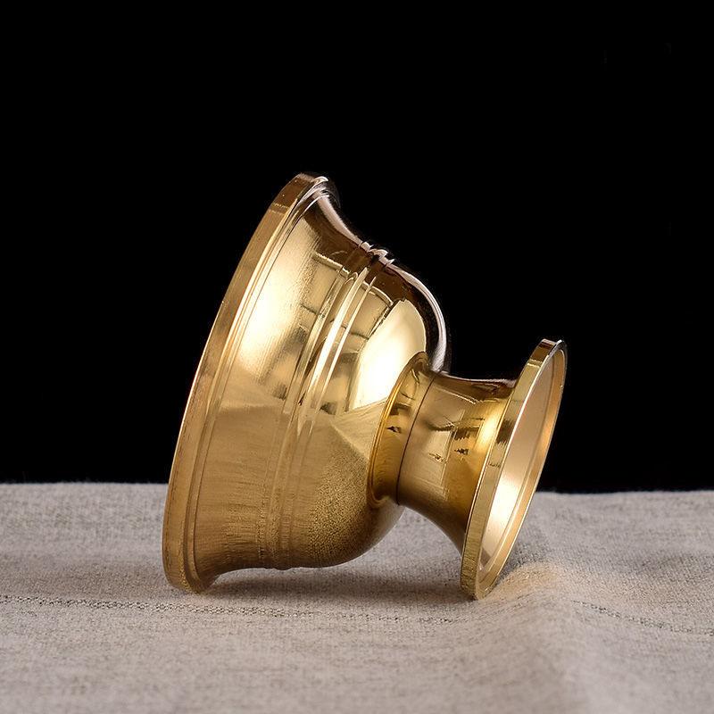 7pcs Brass Tantric Bowl Auspicious Luster Goblet Tibetan Bowl 5.7cm Holy Water Cup Buddhist Home's Gift Desktop Decorative